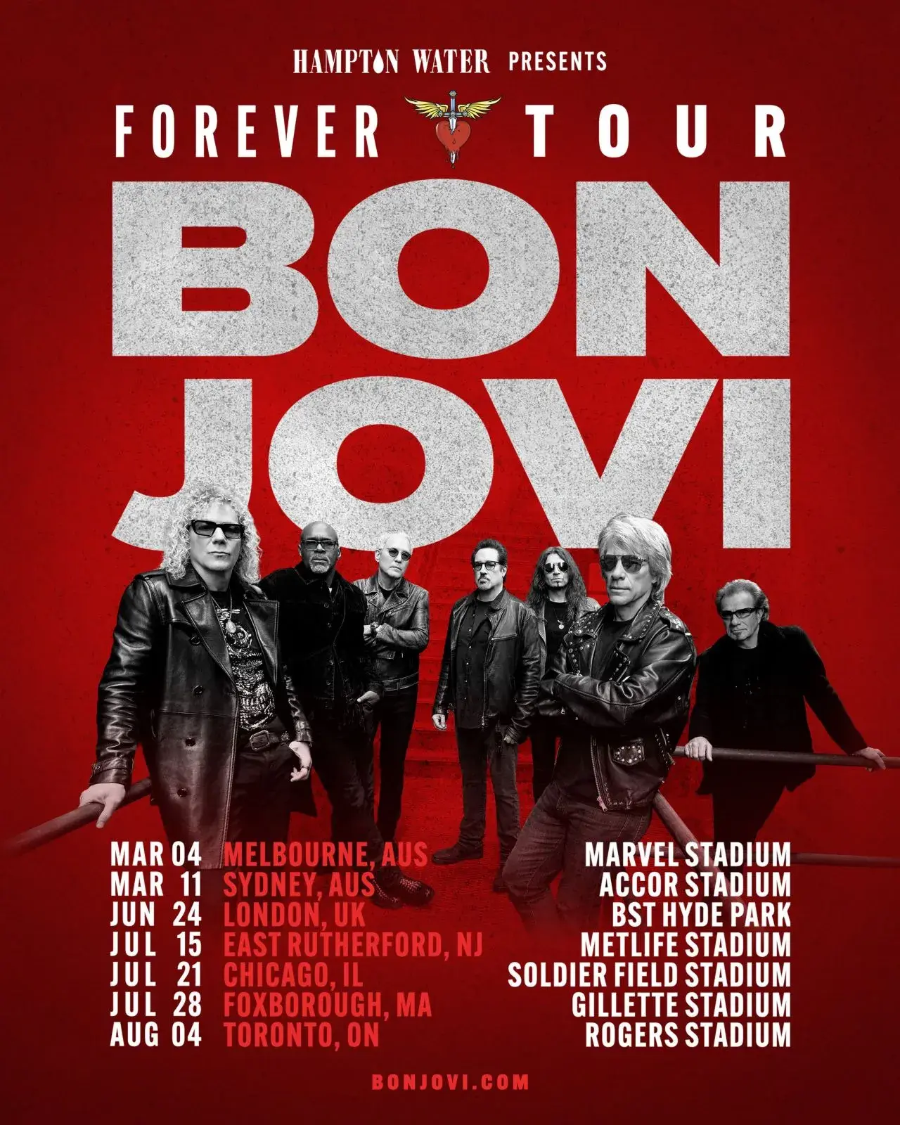 Bon Jovi anunță turneul de stadioane 2027: trei continente, o singură legendă